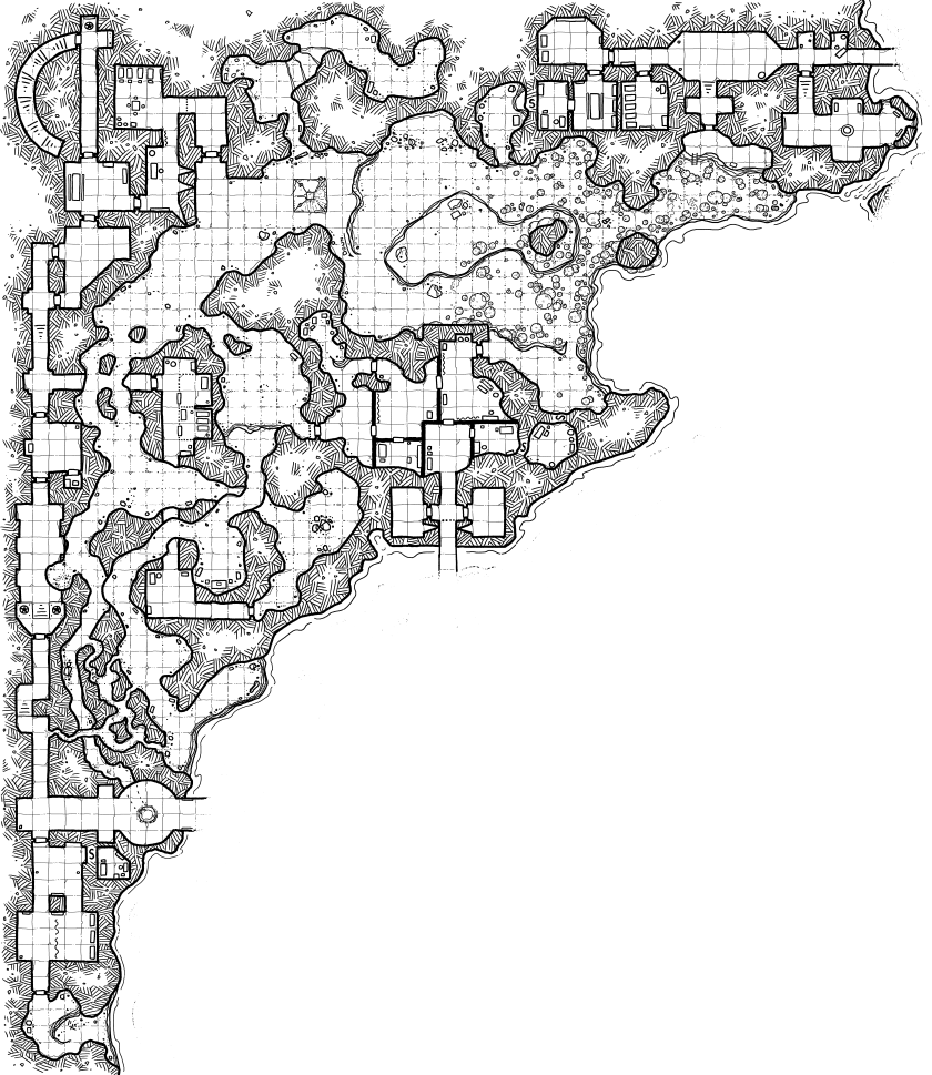 The Wretched Depths - West Map